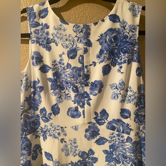 Brooks Brothers Blue and White A-line Midi Dress - Picture 2 of 5
